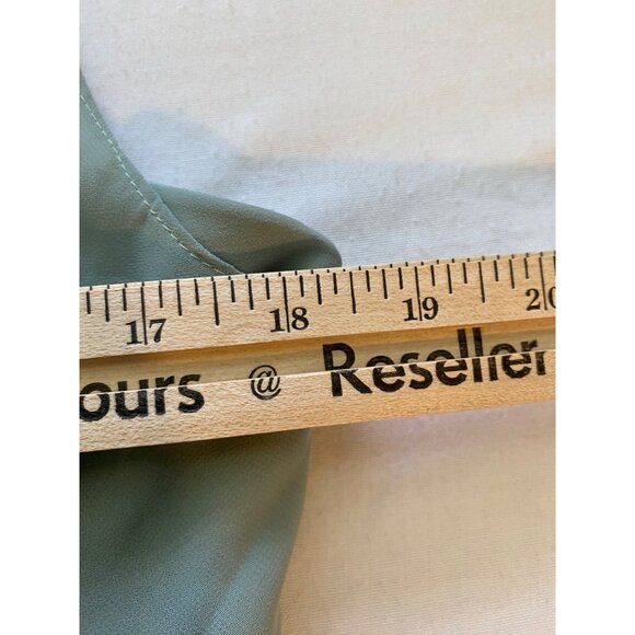 Birdy Grey Sage Green One-Shoulder Chiffon Maxi Dress Women XL Evening Gown Y2K - Picture 6 of 16